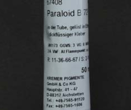 Kόλλα Paraloid B-72 σε σωληνάριο των 50ml